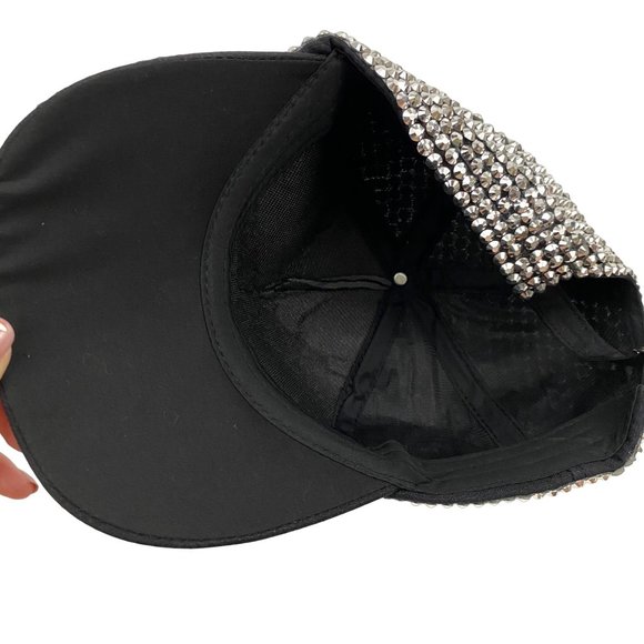 Baseball Cap Bling Rhinestone Studded Hat Adjustable Strapback Fashion - Picture 7 of 9